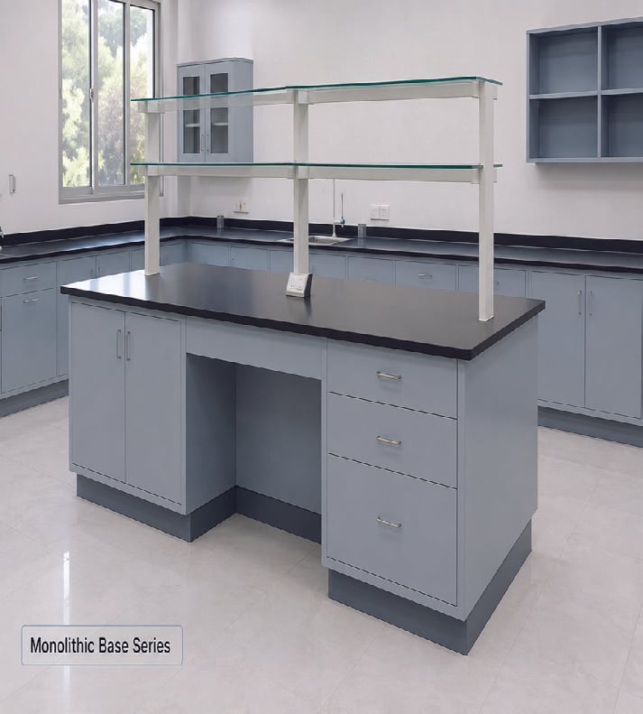 Monolithic Base Series central lab island