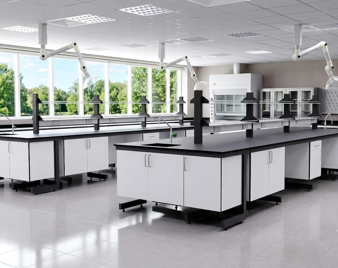 University research laboratory with adjustable workstations