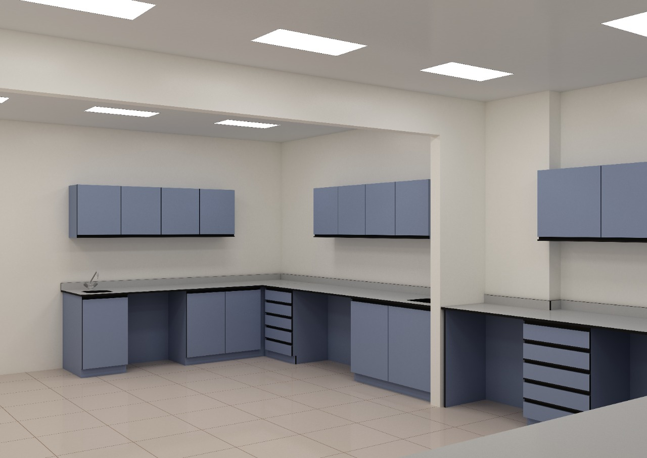 SpaceVision Blue Modular Wall Cabinet System
